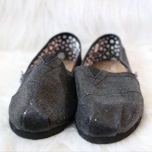 Toms Classic Slip On - Black Sequin